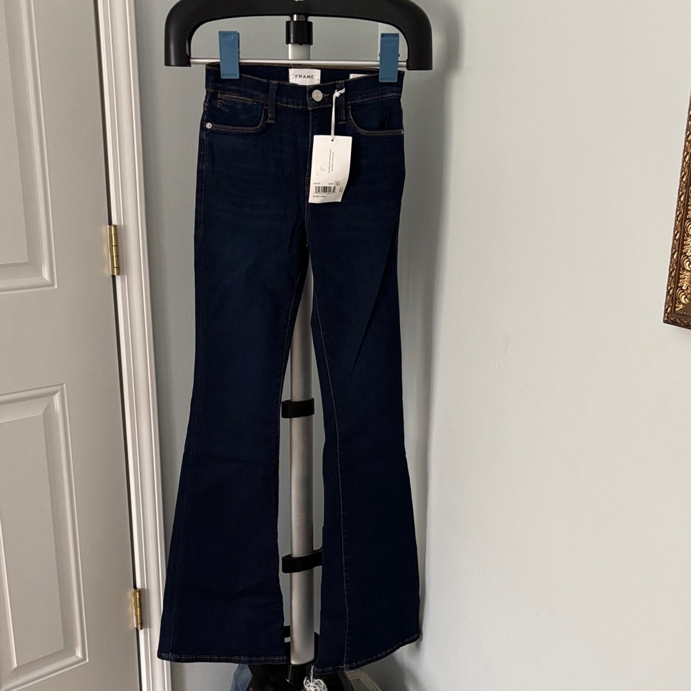 Frame Denim Dark Blue Flare Jeans